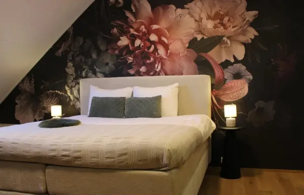 Het keukentje op de kamer met koffiezetapparaat en waterkoker